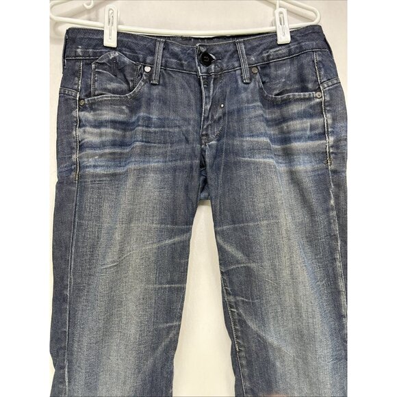 G Star Raw Jeans Corvet Straight Women’s Size 31 Blue Denim Zip Pocket - Picture 2 of 12